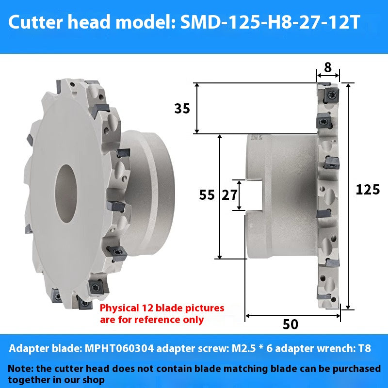 2079-CNC sleeve SMD side and face milling cutterhead CNC indexable chip SMC cutterhead T-slot grooving MPHT06 Shandong Denso Pricision Tools Co.,Ltd.